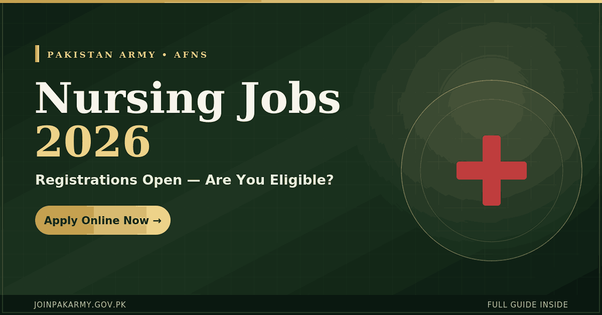 Pak Army Nursing Jobs 2026