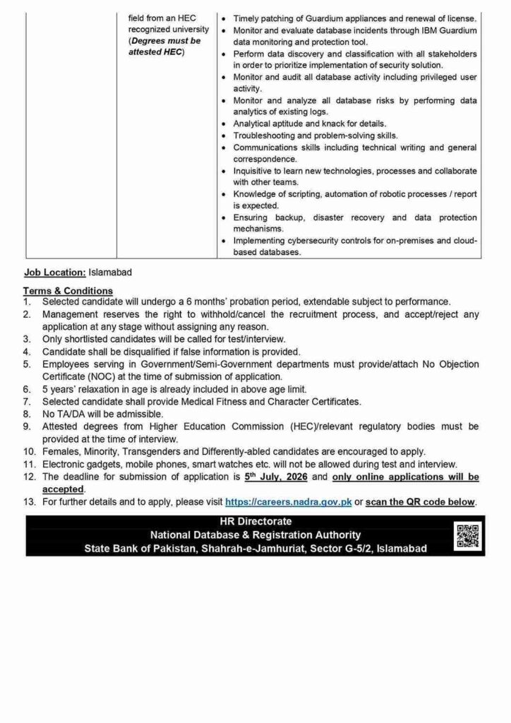 NADRA Jobs 2026