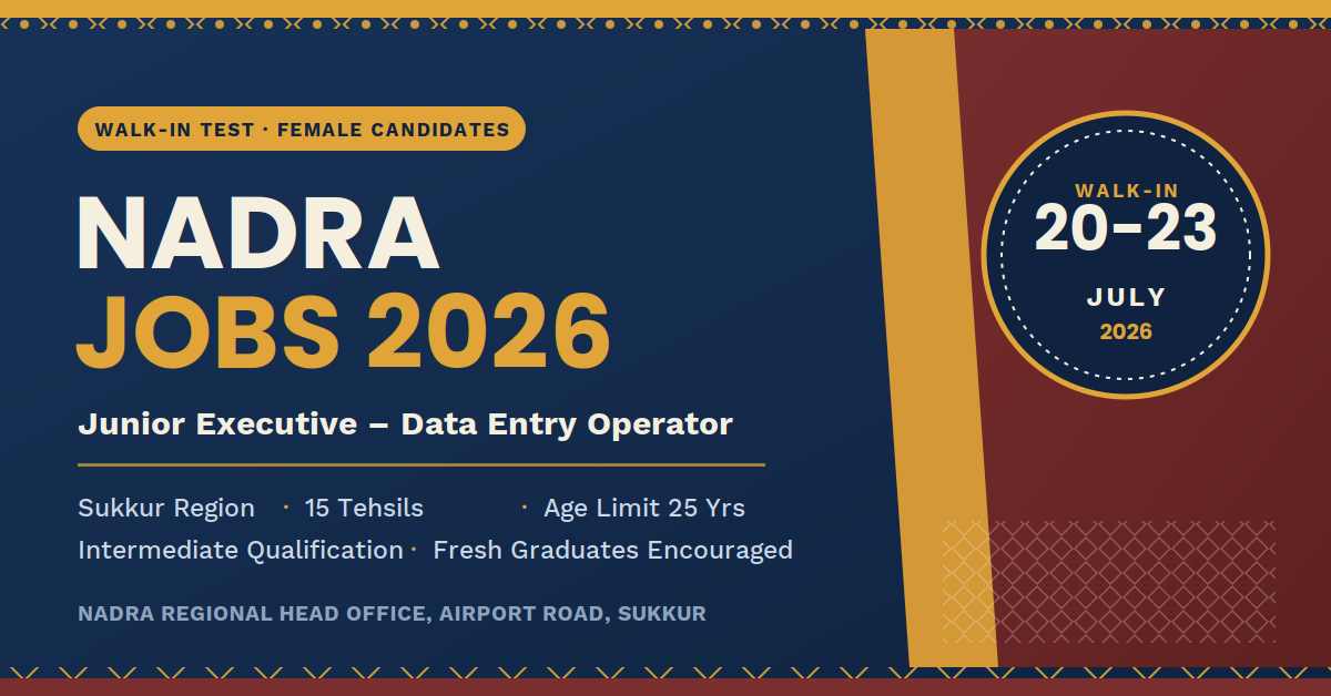 Latest NADRA Jobs 2026