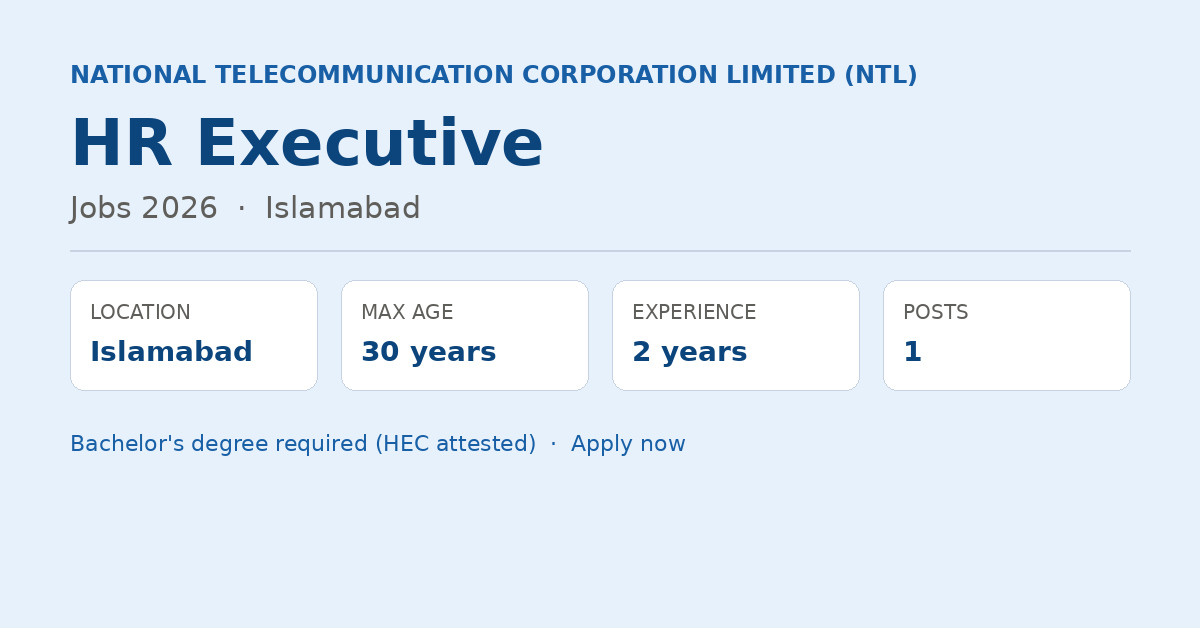 NADRA NTL Jobs 2026