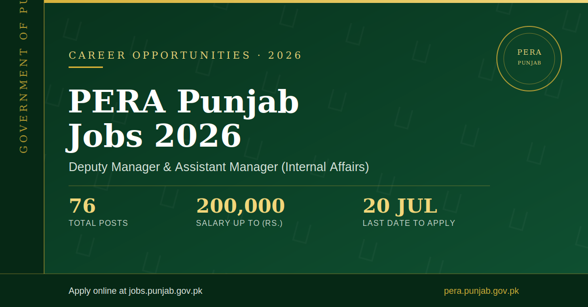 PERA Punjab Jobs 2026