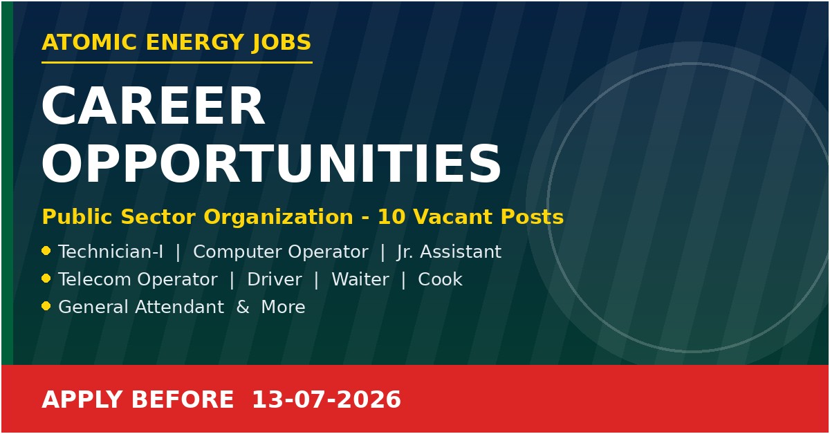 Atomic Energy Jobs 2026