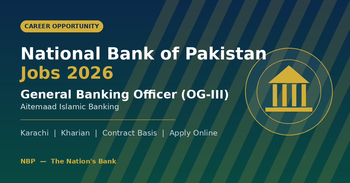 National Bank of Pakistan Jobs 2026