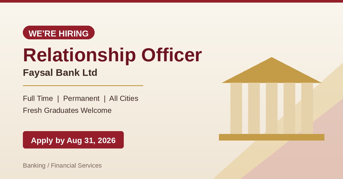 Faysal Bank Jobs 2026