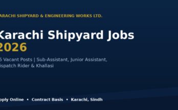 Karachi Shipyard Jobs 2026