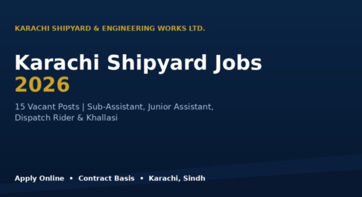 Karachi Shipyard Jobs 2026