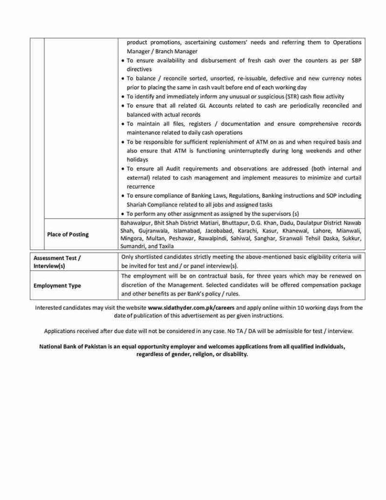 NBP Teller Jobs 2026