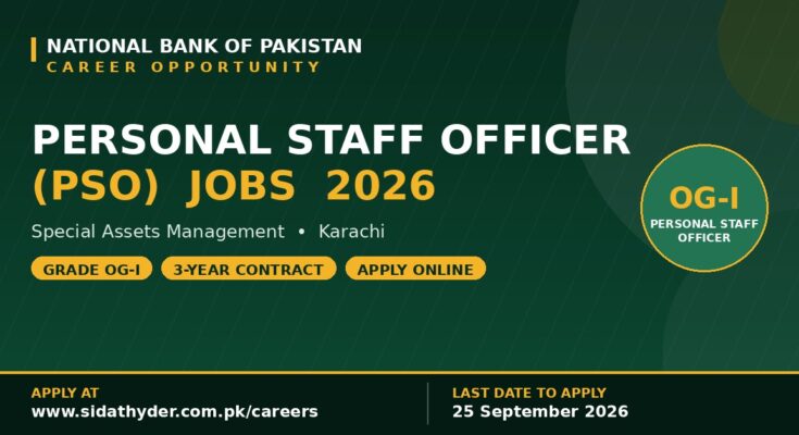 NBP Personal Staff Officer (PSO) Jobs 2026
