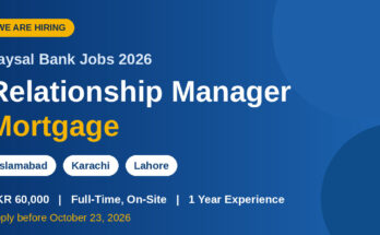 Faysal Bank Relationship Manager Job 2026