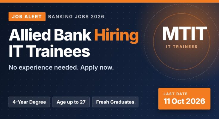 Allied Bank MTIT Jobs 2026
