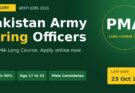 Pak Army PMA Long Course 159 Jobs 2026: Eligibility, Last Date & How to Apply