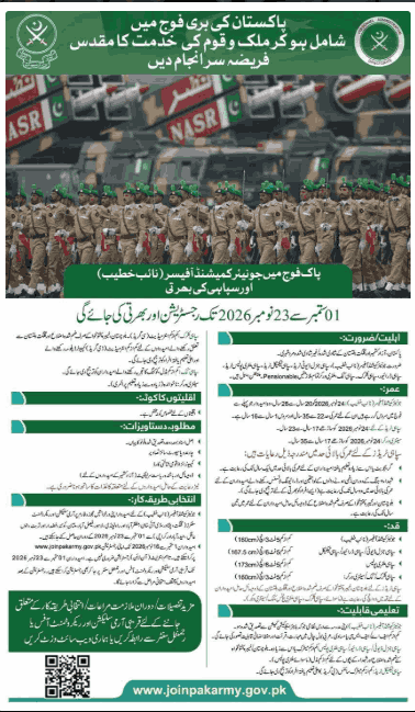 Pakistan Army Jobs 2026