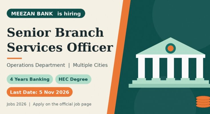 Senior Branch Services Officer Jobs 2026
